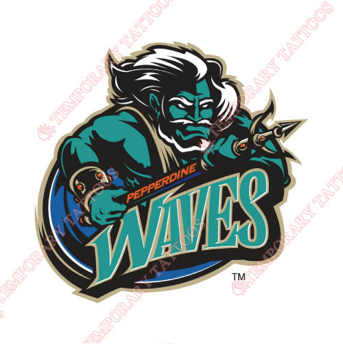 Pepperdine Waves Customize Temporary Tattoos Stickers NO.5888